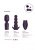 Switch Pleasure Kit #3 набор состоящий из универсальной базы, 2 взаимозаменяемых насадок, маски для глаз и пуховки (фиолетовый) 