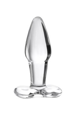 Sexus Glass - Стеклянная анальная втулка, 10.5х3.5 см (прозрачная) 
