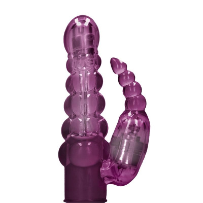 Shots Toys Rotating Bubbles - вибратор-кролик с вращением, 23х3.9 см (фиолетовый)