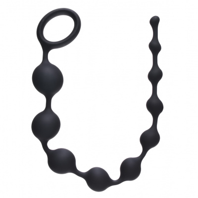 Lola Games Long Pleasure Chain анальная цепочка, 35х2.6 см (чёрный)