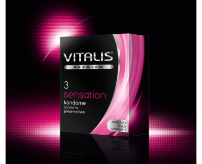 Vitalis Premium - Sensation - Презервативы с рельефом, 3 шт