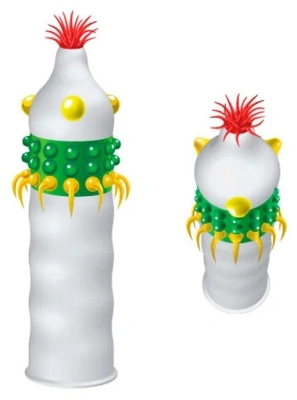 Стимулирующие презервативы Гавайский Кактус - Luxe Maxima, 1 шт