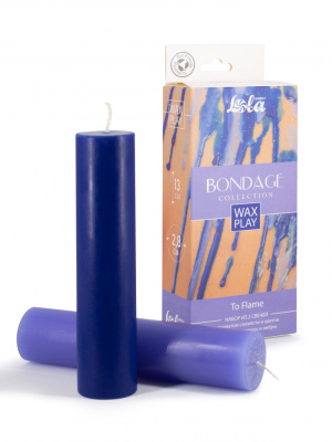Lola Games набор из 2 Wax Play свечей Bondage To Flame, 13 см (синяя и голубая) 