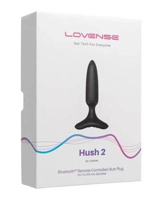 Lovense Hush 2 XS - Анальная пробка, 12,1х2.5 см (черный) 