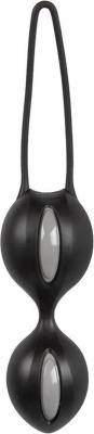Fun Factory Smartballs Duo - Двойные вагинальные шарики,  3.6 и 3.2 см (чёрный)