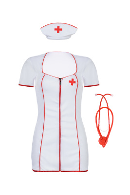 Candy Girl Angel - Костюм медсестры, XL (красно-белый)