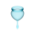 Satisfyer Feel Good - Набор менструальных чаш, 15 мл и 20 мл (голубой)