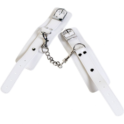 ToyFa - Белые кожаные наручники