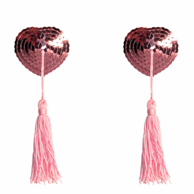 Lola Games Burlesque Gipsy пэстисы в форме сердечек с кисточками (розовый)