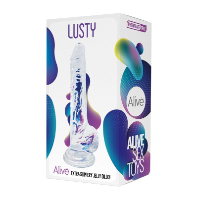 Adrien Lastic Lusty Jelly Dildo - Фаллоимитатор на присоске, 18х3.2 см (прозрачный)