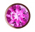 Lola Games Diamond Quartz Shine L металлическая анальная пробка с кристаллом, 8.3х3.3 см (розовый) 