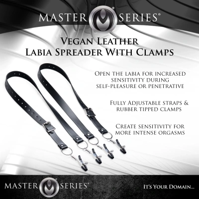 Master Series - расширяющие ремни с зажимами для половых губ