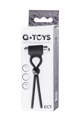 A-toys by TOYFA Ect - Лассо на пенис, 14 см (черный) 