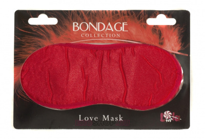 Закрытая маска на глаза Bondage (красный)