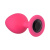 Lola Games Emotions Cutie Large розовая силиконовая анальная пробка со стразом, 8.5х3.3 см (чёрный) 