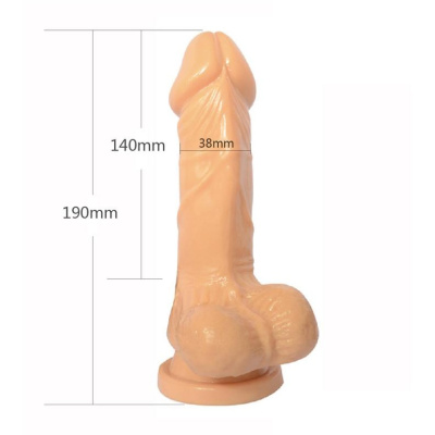 Aphrodisia 7 inch Realistic Cock реалистичный фаллоимитатор на присоске, 19х4 см (телесный)