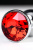 Metal by TOYFA - Анальная пробка с красным кристаллом, 7,1 см (серебристый) 