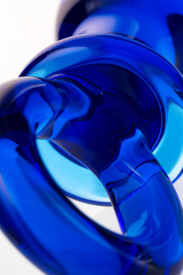 Sexus Glass - Анальная пробка, 14 см (синий) 