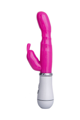 ToyFa A-toys - вибратор с клиторальным стимулятором, 20х2.7 см (розовый)