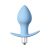 Lola Games Bulb Anal Plug анальная пробка с вибрацией, 10х3.8 см (голубой) 
