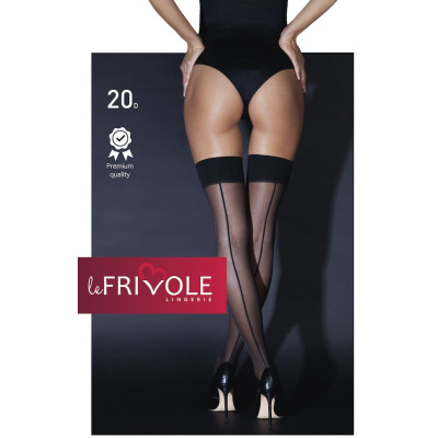 Le Frivole - Чулки со стрелками, S/M, 20den, (чёрный)