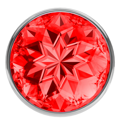 Lola Games Diamond Red Sparkle Small металлическая анальная пробка с кристаллом, 7х2.8 см (красный) 