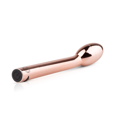 Rosy Gold New G-spot Vibrator перезаряжаемый вибратор для точки G, 22х3.5 см (розовое золото)