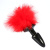 4sexdream Red Bunny анальная пробка с пушистым хвостиком, 11х3.5 см (красный) 