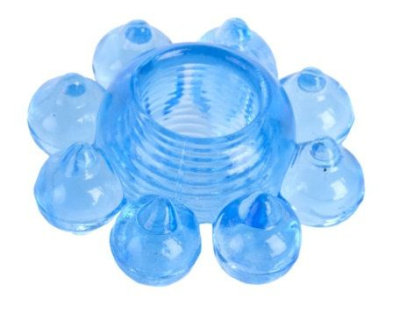 ToyFa - Эрекционное кольцо в форме цветка, 1.5 см (голубой) 