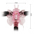 Baile - Вибро-бабочка на ремешках для стимуляции клитора, 8 см (розовый) 