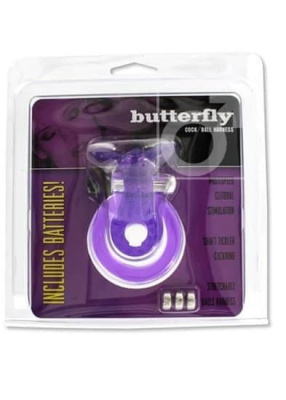 Виброколечко с петлей для мошонки Butterfly, 1.8 см 
