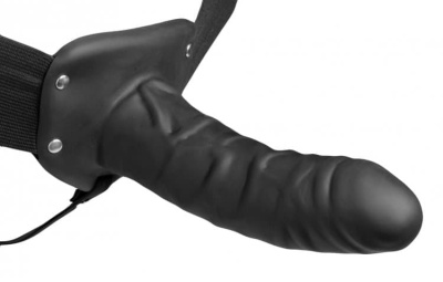 Erection Assist - полый страпон, 15.2 см (черный)