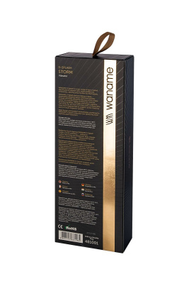 Waname D-Splash Storm - изогнутый вибратор со стимулирующими рёбрами, 22,5х3.5 см (чёрный)