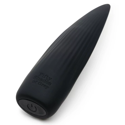 Fifty Shades of Grey Flicker tongue Sensation - Перезаряжаемый вибратор для клитора 20 режимов, 11.5х3 см (черный) 