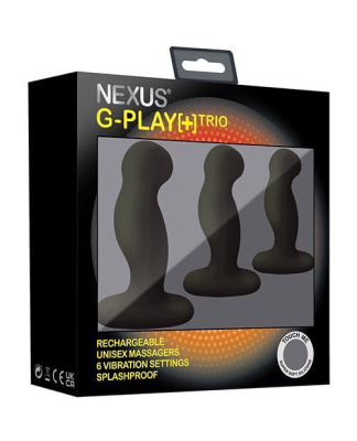 Nexus G-Play Plus Trio - Набор вибровтулок, 3 шт (черный) 
