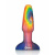 B-Vibe Peace & Love Tie Dye Rimming Plug - яркая анальная пробка с эффектом римминга, 15х3.8 см 