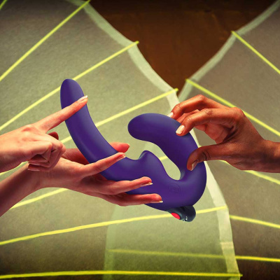 Fun Factory Sharevibe - Безремневой страпон, 10 см (фиолетовый)