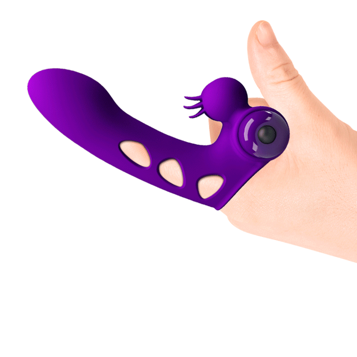 Orlando - Вибронасадка на палец, 9 см (фиолетовый) 