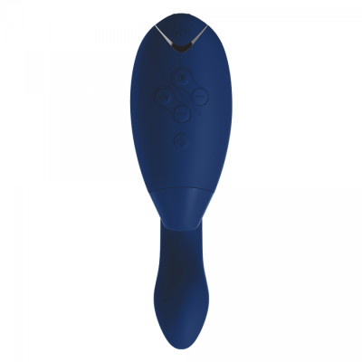 Womanizer Duo - бесконтактный клиторальный стимулятор, 12х3 см. (синий)