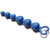 Heart Ray - Анальная цепочка с колечком, 17.5х2.45 см. (синяя)