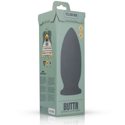 BUTTR Yellow Dog Butt Plug большая анальная пробка для экспертов, 27х9.5 см (чёрный) 