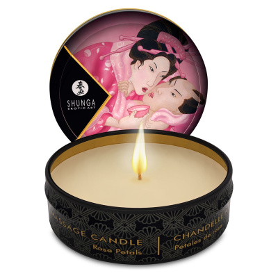 Ароматизированная массажная свечка Shunga Massage Candle, 30 мл (роза)