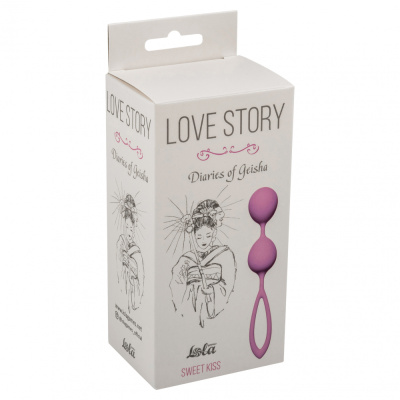 Lola Games Love Story Diaries of a Geisha - Вагинальные шарики со смещенным центром тяжести, 16,5 см (розовый)