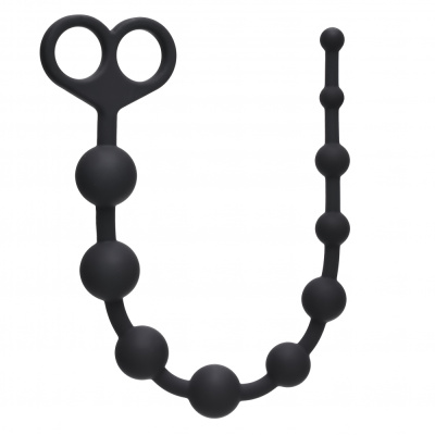Lola Games Orgasm Beads силиконовая анальная цепочка, 33.5х2.3 см (чёрный)