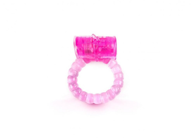 Браззерс - Нежное эрекционное кольцо с вибропулей, 5х2.5 см (розовый)