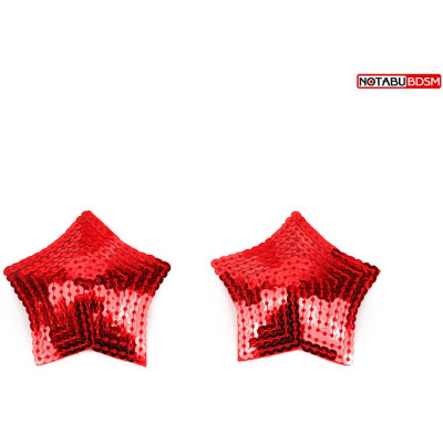 NoTabu - Пэстисы в форме звёзд с пайетками (красный)