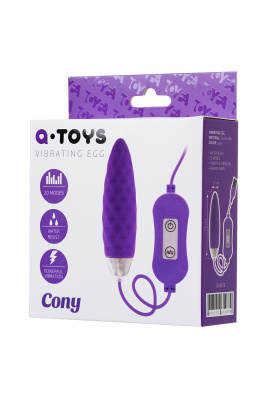 A-Toys Cony - Текстурированное виброяйцо с пультом управления, 7.6х2.1 см (фиолетовый)