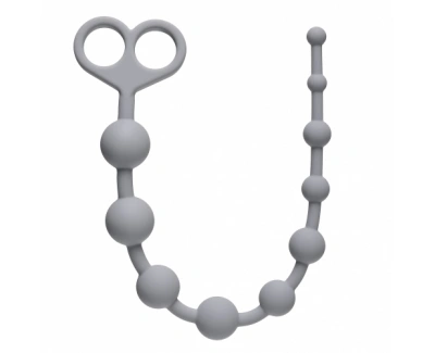 Анальная цепочка Orgasm Beads Grey 33.5 см (серый)