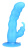NMC Bunny Icy - Вибратор с клиторальным стимулятором на присоске, 18х4 см (голубой)