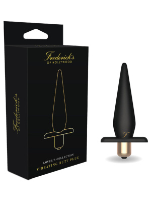 Fredericks of Hollywood Vibrating Anal Massager - Анальный массажёр с вибрацией, 9х3.5 см (чёрный) 